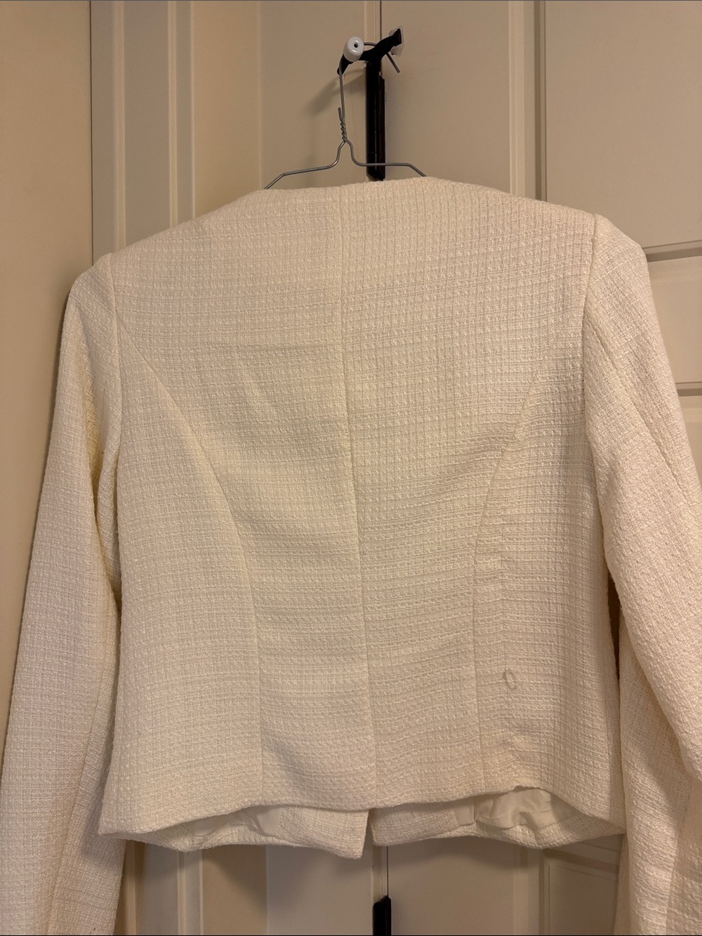 Lulu's Ivory Textured Cropped Button Jacket - Picture 3 of 3